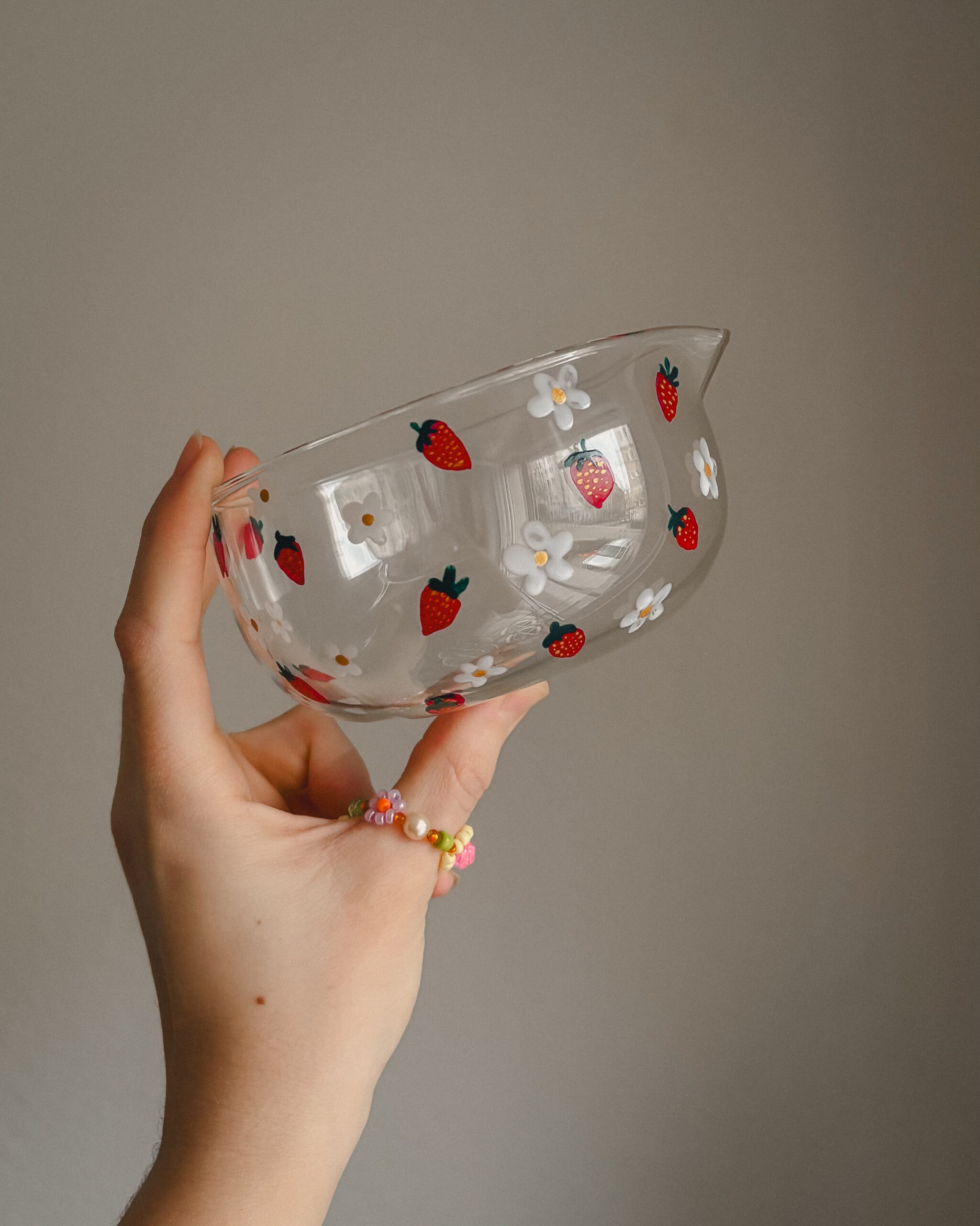 Matcha Schale bemalt mit Glasmalfarben